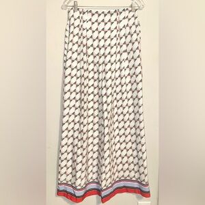 Forever 21 White and Red Geometric Pants Flare